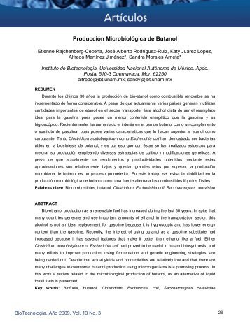 Producción Microbiológica de Butanol