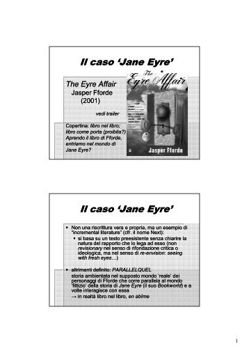 Il caso Jane Eyre - Università degli Studi di Teramo