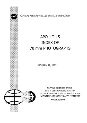 Apollo 15 Index of 70mm Photographs