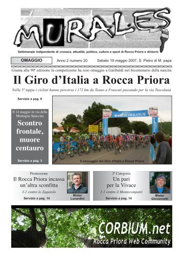 Il Giro d'Italia a Rocca Priora - murales ONline