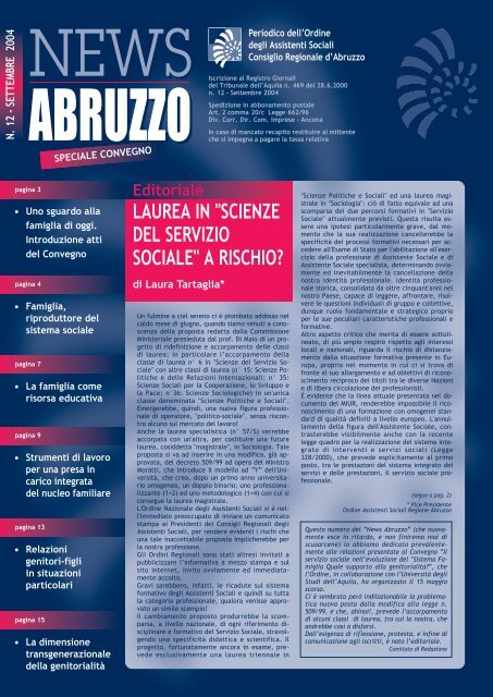 Scarica il numero 12 in formato pdf - ORASABRUZZO