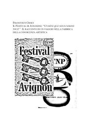 FRANCESCO CRISCI IL FESTIVAL DI AVIGNONE: “UN ... - DIES