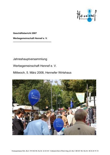 Jahreshauptversammlung Werbegemeinschaft Hennef e. V ...