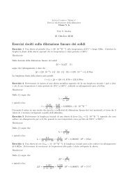 Esercizi risolti sulla dilatazione lineare dei solidi