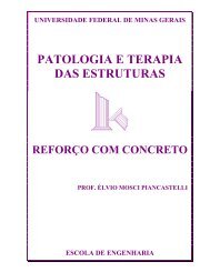 PATOLOGIA E TERAPIA DAS ESTRUTURAS - DEMC - UFMG