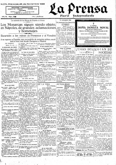 La Prensa 19231128 - Historia del Ajedrez Asturiano
