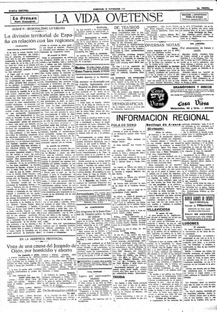 La Prensa 19231128 - Historia del Ajedrez Asturiano