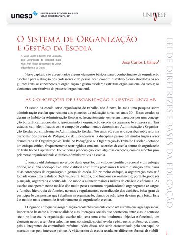 o sistema de organização - Acervo Digital da Unesp