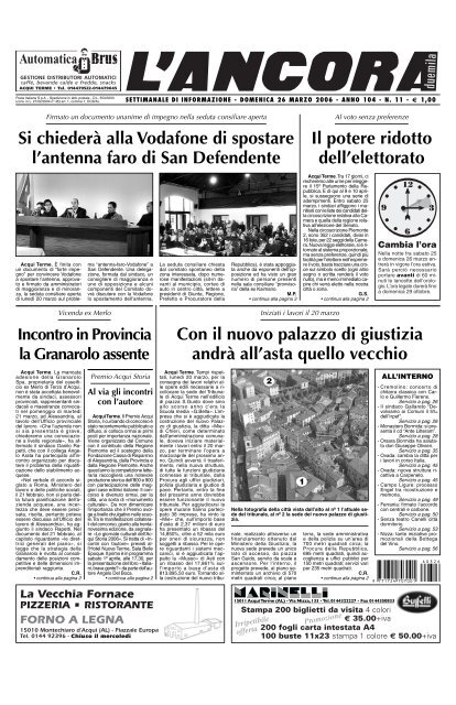 2 acqui terme - L'ANCORA edicola