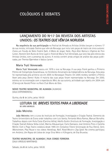 PROGRAMA do FESTIVAL 2006 em formato PDF - Companhia de ...