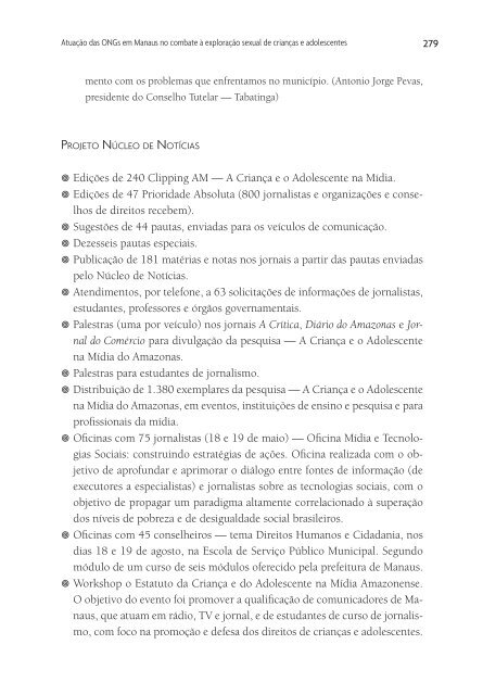 O setor turístico versus a exploração sexual na - Ministério do Turismo