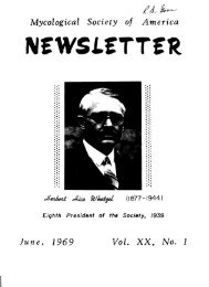 1969 - Mycological Society of America