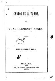 Juan Clemente Zenea: Cantos de la tarde - iberoamericanaliteratura