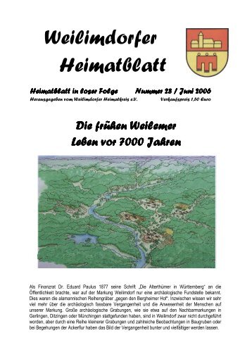 Heimatblatt 28 - Weilimdorfer Heimatkreis eV