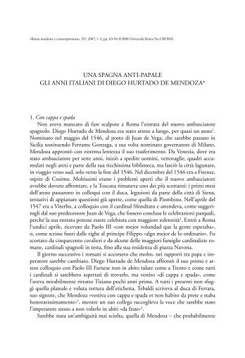 Pastore, Diego Hurtado de Mendoza (PDF) - Scuola Normale ...