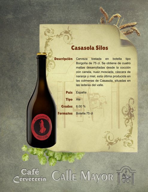 Carta de cervezas