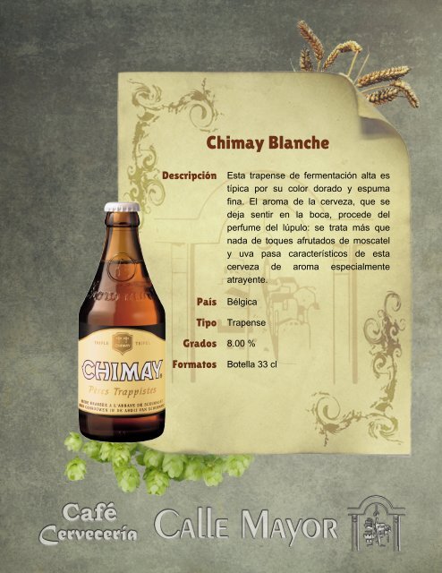 Carta de cervezas