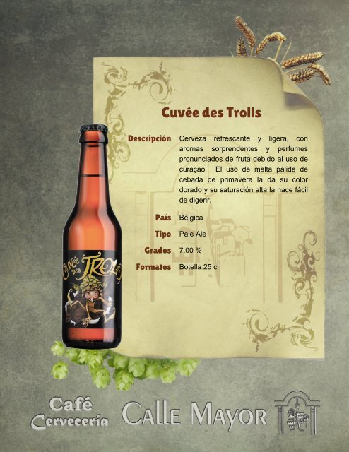 Carta de cervezas