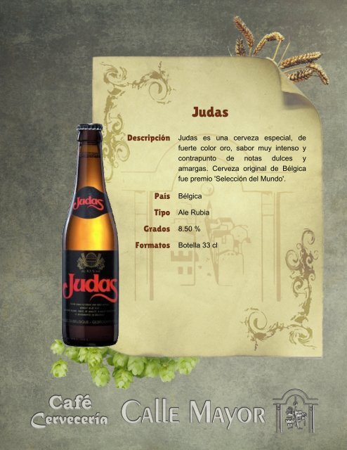 Carta de cervezas