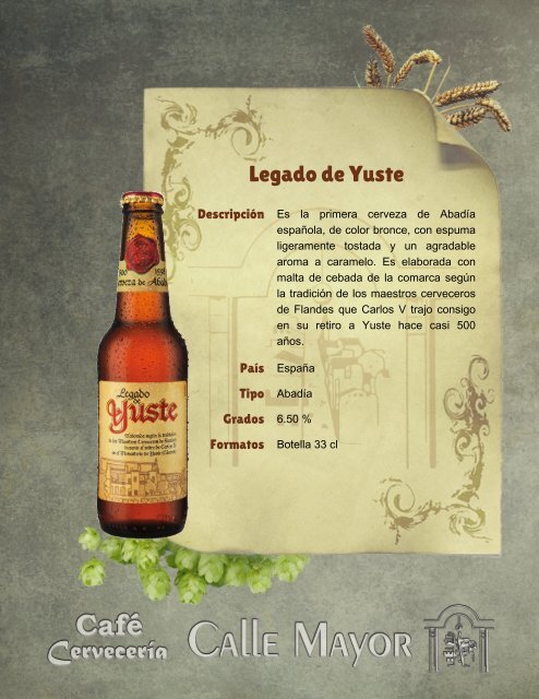 Carta de cervezas