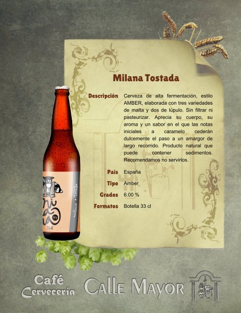 Carta de cervezas