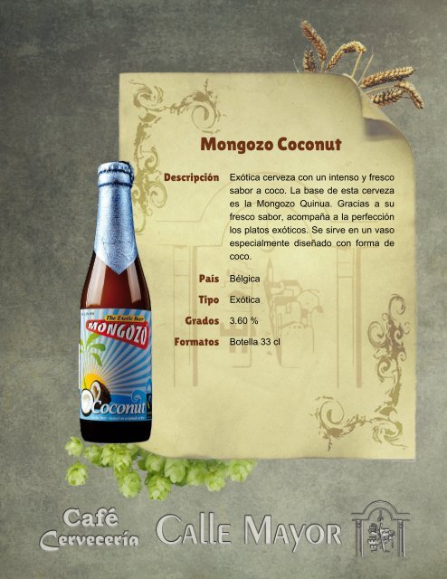 Carta de cervezas