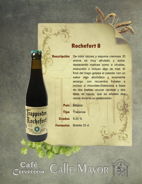 Carta de cervezas