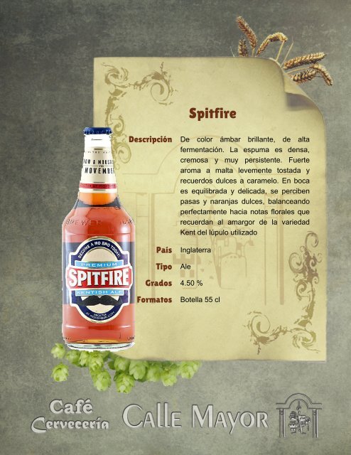 Carta de cervezas