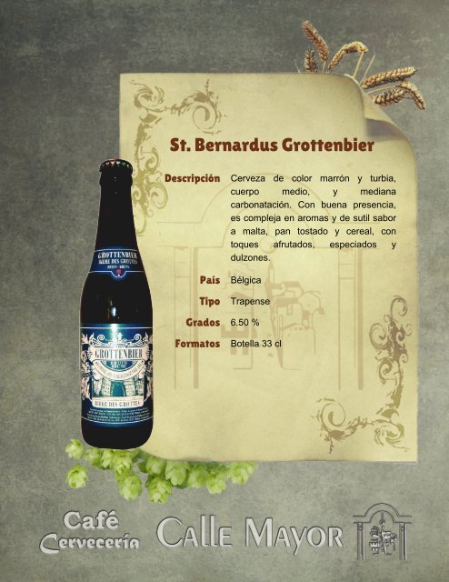 Carta de cervezas