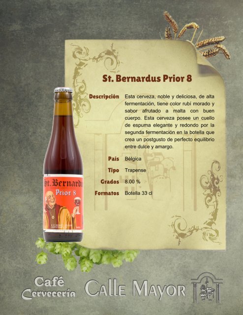 Carta de cervezas