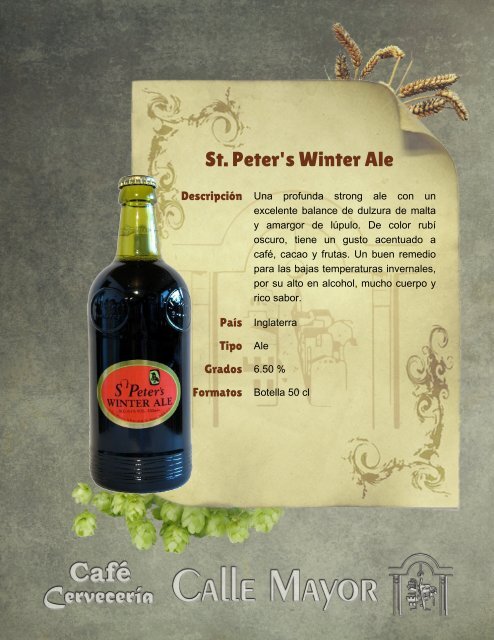 Carta de cervezas