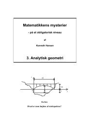 Matematikkens mysterier 3. Analytisk geometri - KennethHansen.net