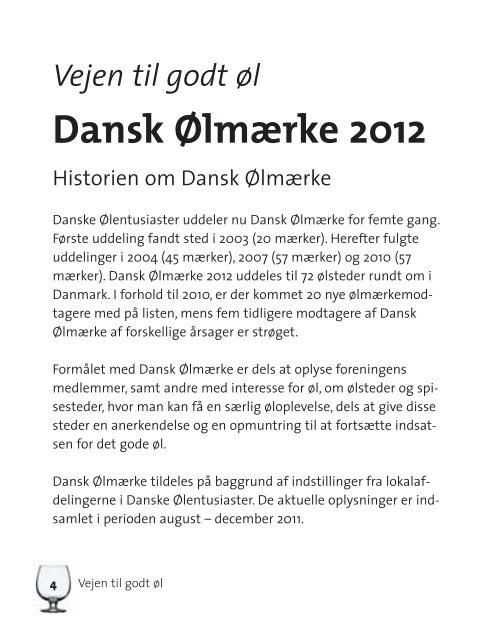 Vejen til Godt Øl 2012-2013 - Danske Ølentusiaster