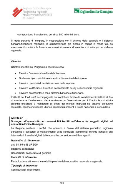 Programma - Regione Emilia-Romagna