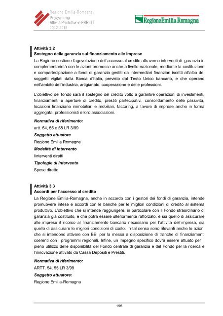 Programma - Regione Emilia-Romagna