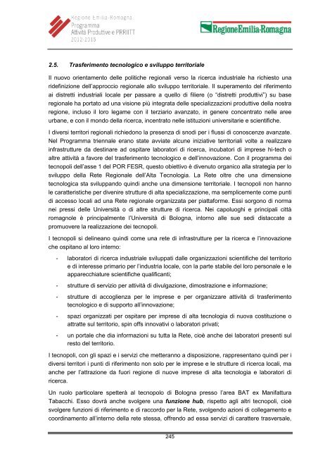 Programma - Regione Emilia-Romagna