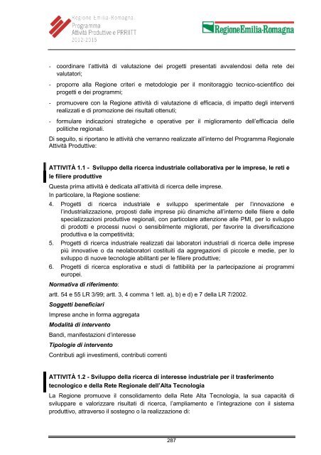 Programma - Regione Emilia-Romagna