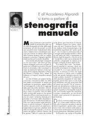 stenografia manuale - Fondazione Giulietti