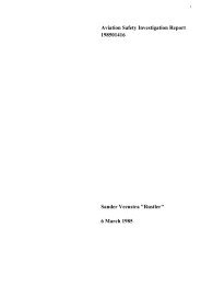 Aviation Safety Investigation Report 198501416 Sander Veenstra ...