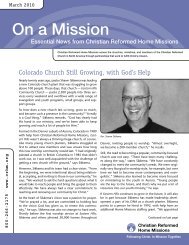 On a Mission - Christian Reformed Church