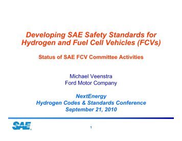 SAE J2578 - Hydrogen and Fuel Cell Safety