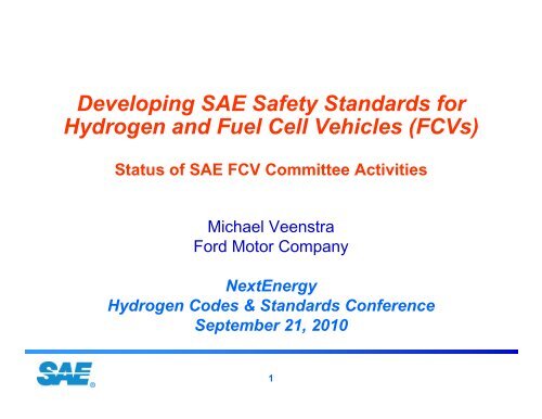 SAE J2578 - Hydrogen and Fuel Cell Safety
