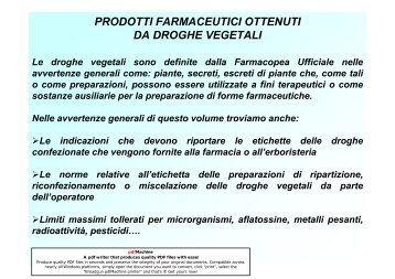 prodotti farmaceutici ottenuti da droghe vegetali - I blog di Unica