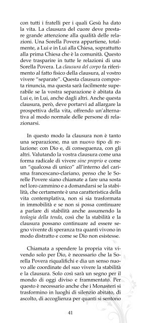 scarica la Lettera su S. Chiara - Provincia di San Michele Arcangelo ...