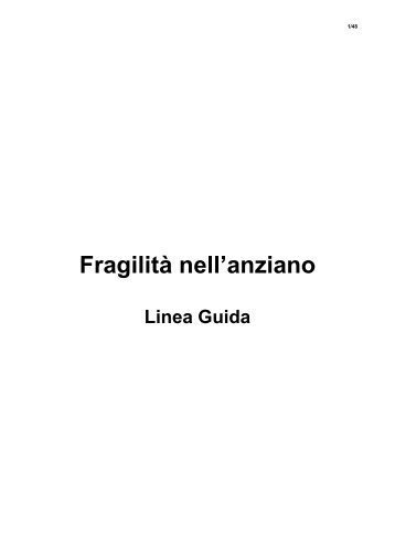 Linee guida sulla fragilità