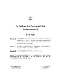 Ley: 9169 - Gobierno de la Provincia de Córdoba
