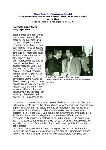 Caso Rodolfo Fernndez Pondal - Pparg
