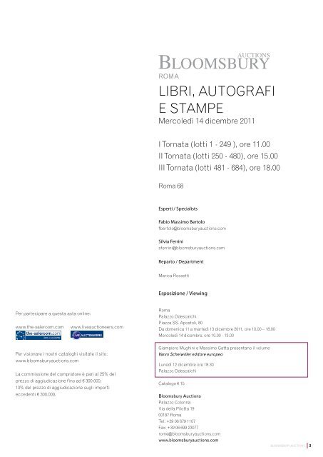 LIBRI, AUTOGRAFI E STAMPE - Bloomsbury Auctions