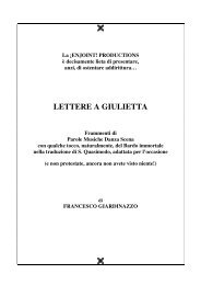 LETTERE A GIULIETTA - Centro di Studi Teatrali