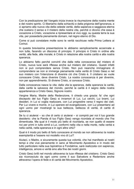 PRIMA LETTERA AI CORINZI - Parrocchia GOTTOLENGO